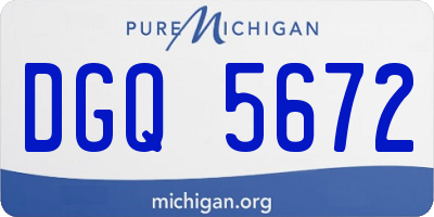 MI license plate DGQ5672