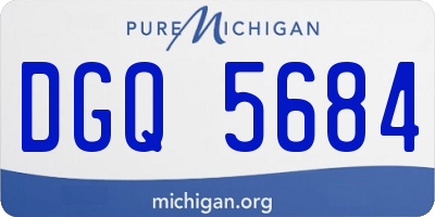 MI license plate DGQ5684