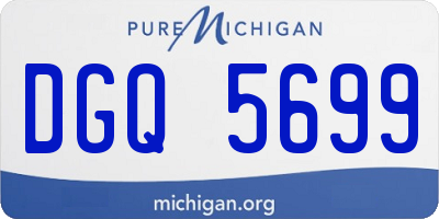 MI license plate DGQ5699