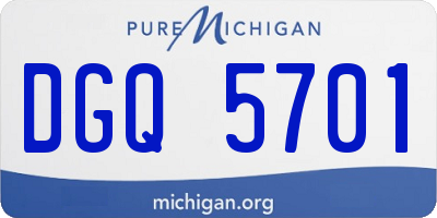 MI license plate DGQ5701
