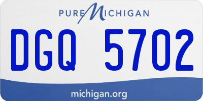 MI license plate DGQ5702