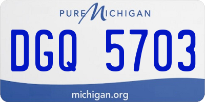 MI license plate DGQ5703