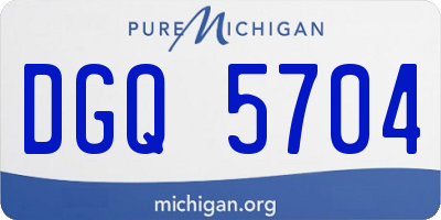 MI license plate DGQ5704