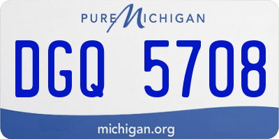 MI license plate DGQ5708