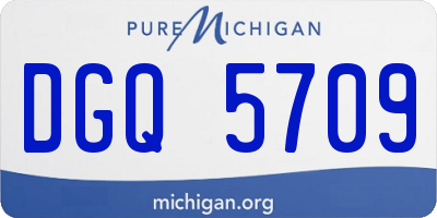 MI license plate DGQ5709