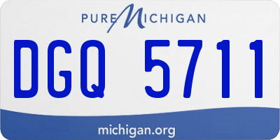 MI license plate DGQ5711