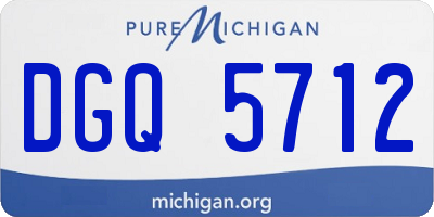 MI license plate DGQ5712