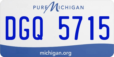 MI license plate DGQ5715