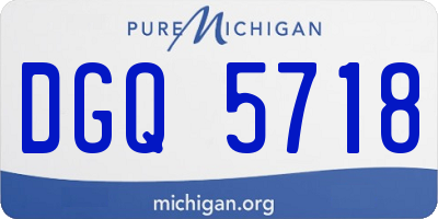 MI license plate DGQ5718