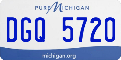MI license plate DGQ5720