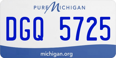 MI license plate DGQ5725
