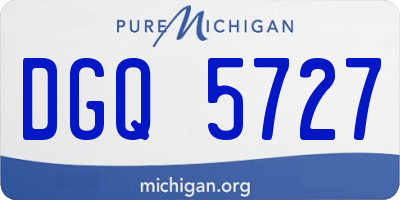 MI license plate DGQ5727