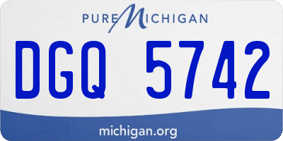 MI license plate DGQ5742