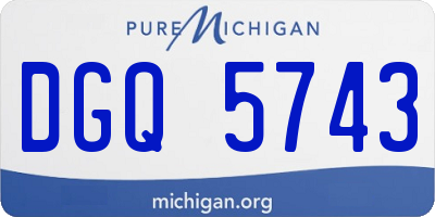 MI license plate DGQ5743