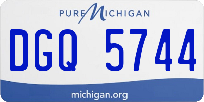 MI license plate DGQ5744