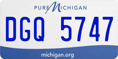 MI license plate DGQ5747