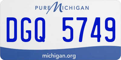 MI license plate DGQ5749