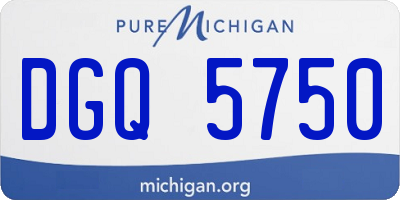 MI license plate DGQ5750