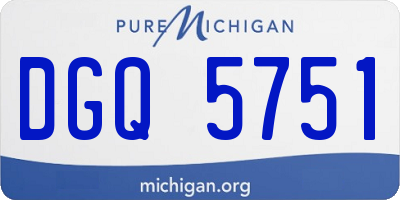 MI license plate DGQ5751