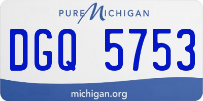 MI license plate DGQ5753