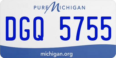 MI license plate DGQ5755