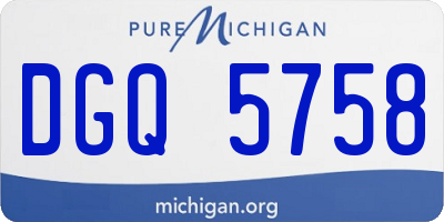 MI license plate DGQ5758