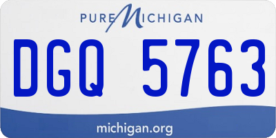 MI license plate DGQ5763