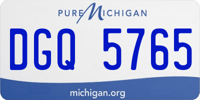 MI license plate DGQ5765