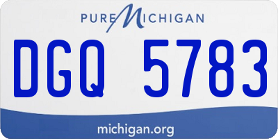 MI license plate DGQ5783