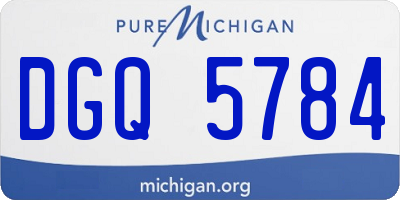 MI license plate DGQ5784