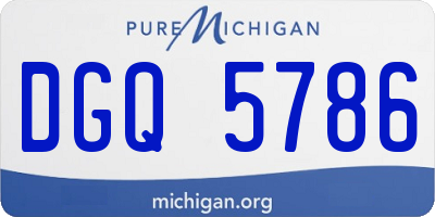 MI license plate DGQ5786