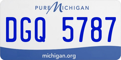 MI license plate DGQ5787