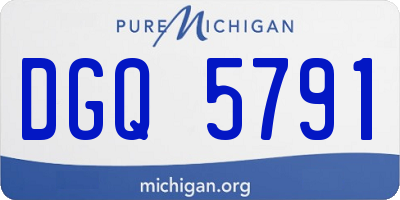 MI license plate DGQ5791