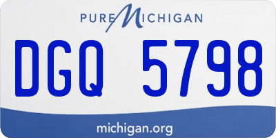 MI license plate DGQ5798