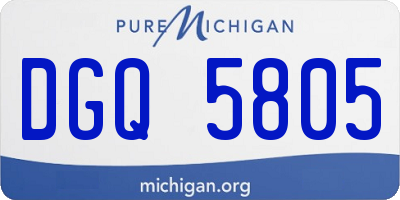 MI license plate DGQ5805