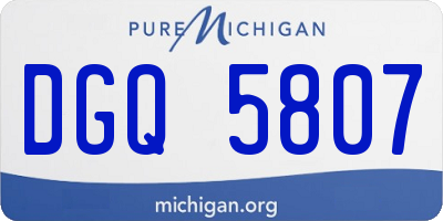 MI license plate DGQ5807