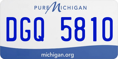 MI license plate DGQ5810