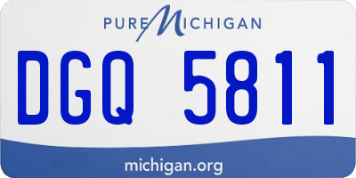 MI license plate DGQ5811
