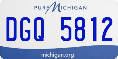 MI license plate DGQ5812