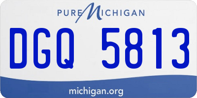 MI license plate DGQ5813