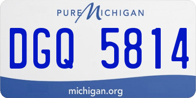 MI license plate DGQ5814