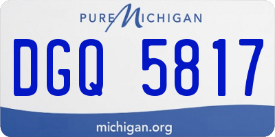 MI license plate DGQ5817