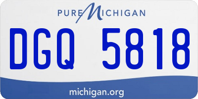 MI license plate DGQ5818
