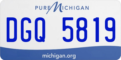 MI license plate DGQ5819