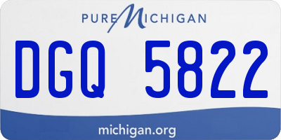 MI license plate DGQ5822