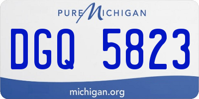 MI license plate DGQ5823