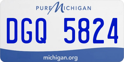 MI license plate DGQ5824