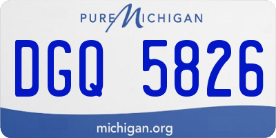 MI license plate DGQ5826