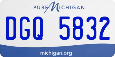 MI license plate DGQ5832