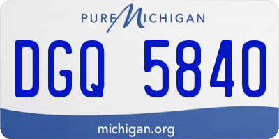 MI license plate DGQ5840